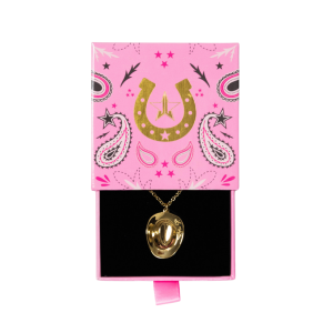 Engraved Cowgirl Hat Necklace